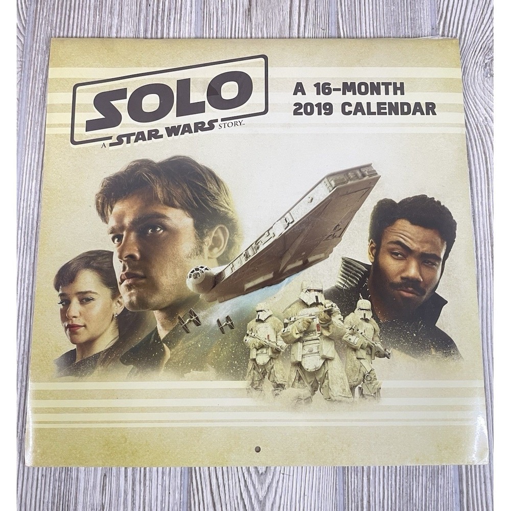 Solo A Star Wars Story 2019 Wall Calendar 16-Month DateWorks Disney Han Solo